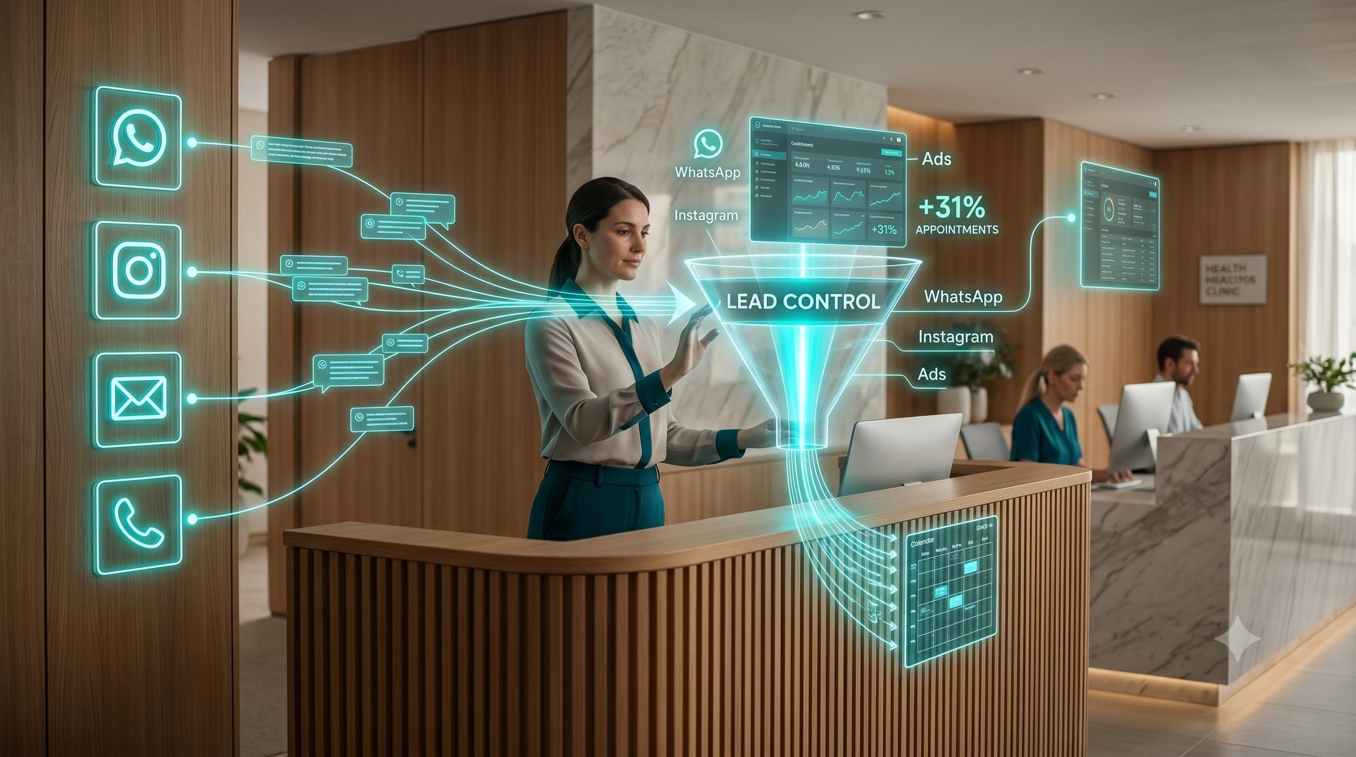 Lead Control: O CRM Essencial para Clínicas de Saúde Transformarem Leads em Pacientes Fiéis
