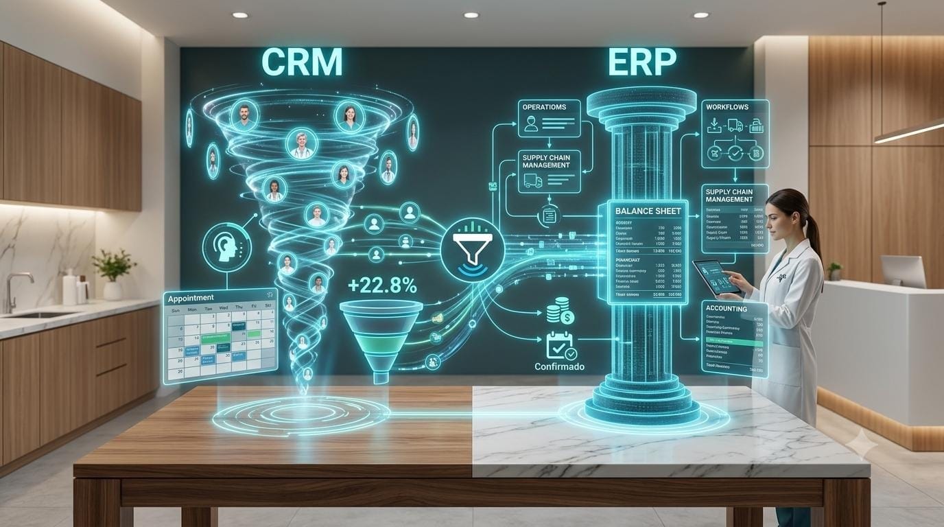 CRM e ERP para Clínicas de Saúde: Entenda as Diferenças e a Importância da Integração
